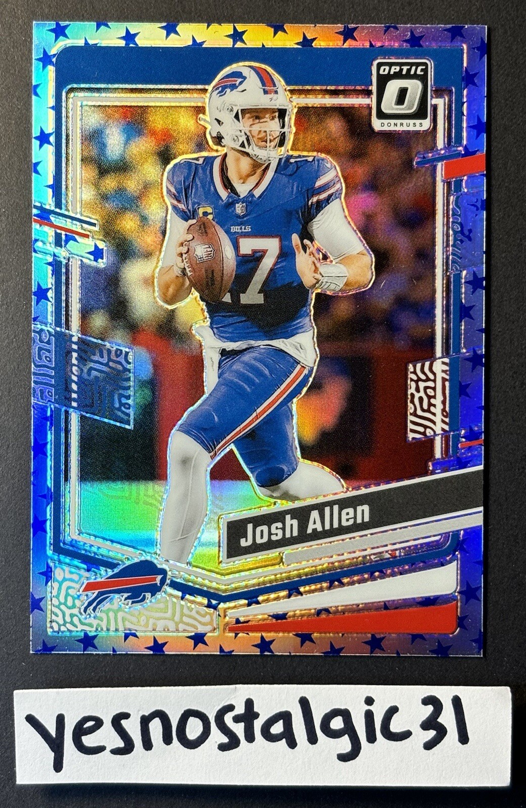 Josh Allen 2023 Optic Stars Prizm Parallel #22 Buffalo Bills NFL Color Match