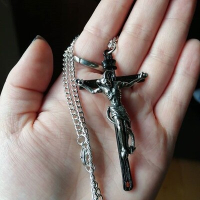 Alchemy Gothic Crucifaustan Pendant Doctor Faustus Devil Cross