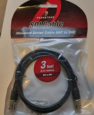 4 New Pearstone 3ft Standard Series Cable - BNC to BNC SDI-1025