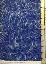 Rose and Hubble Forces of Nature Blue Cracked Ice Cotton  Fabric 1 yard