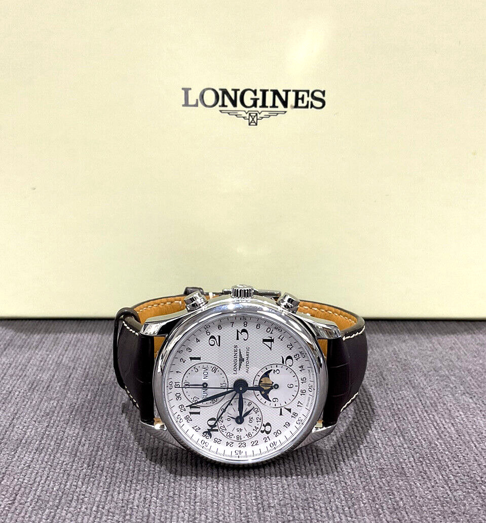 longines master collection automatic chronograph moon phase men's watch
