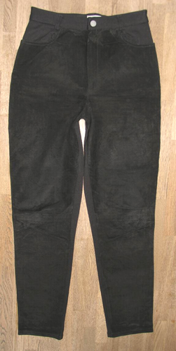 Pantalones De Cuero STREET ONE Para Dama / Jeans De Ante En Negro Talla 40