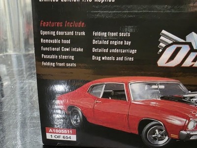 ACME 1970 Chevy Chevelle SS Drag Outlaws 1:18 Diecast Model Race
