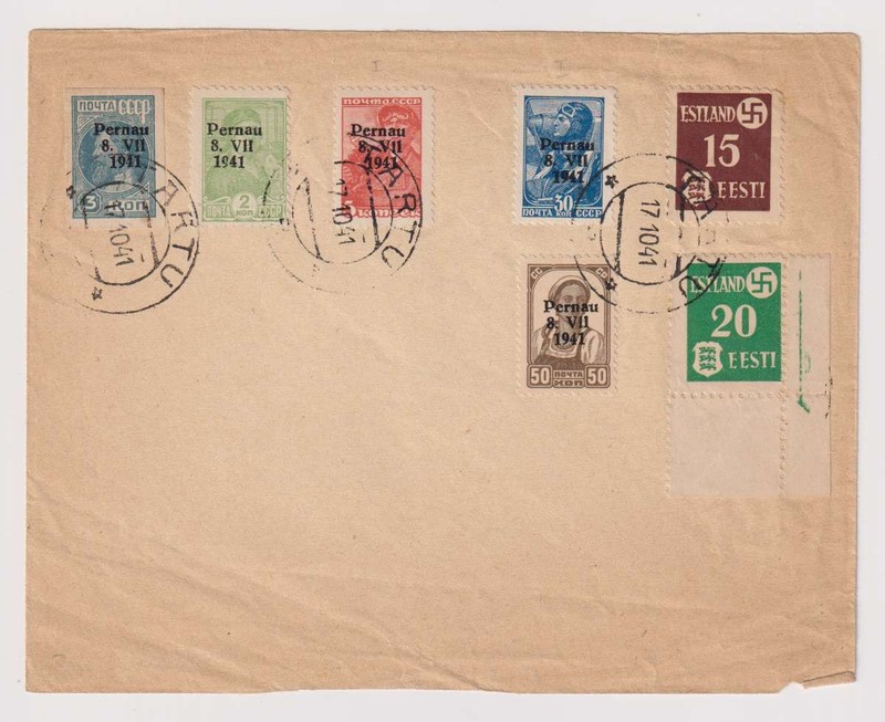 E7265: 1941 Estonia Third Reich Cover, Unchecked!