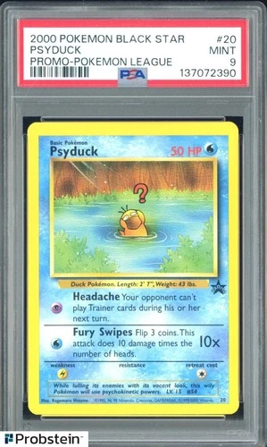 2000 Pokemon Black Star Promo Pokemon League #20 Psyduck PSA 9 MINT