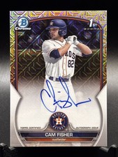 CAM FISHER 2023 BOWMAN CHROME 1ST MEGA BOX REFRACTOR RC AUTO 098/150 #CDA-CFI