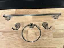 4PC MOEN - Brantford  18" Towel Bar/Towel Ring/Robe Hooks In Chrome