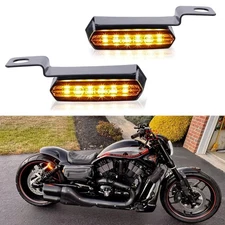 LED Motorcycle Turn Signals Handlebar Light For Harley V-Rod Softail Fatboy Dyna