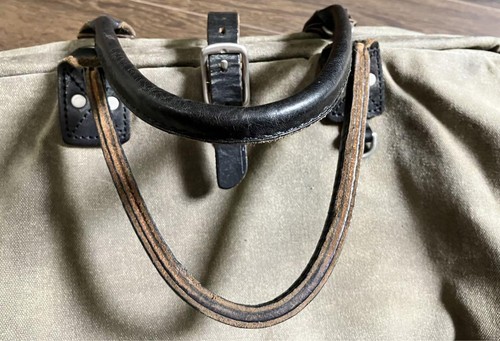 Borsa Ralph Lauren uomo vintage made in Usa Boston, tela oliata, pelle, oli - Foto 9 di 15