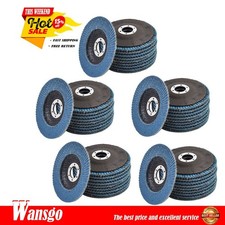 PREMIUM ZIRCONIA FLAP DISC SANDING GRINDING 4-1/2" X 7/8" 60 GRIT PACK 50
