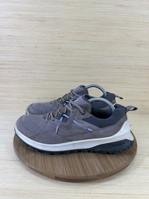 Ecco ULT-TRN Low Brown Leather Waterproof Hiking Trail Shoes Womens Size 10
