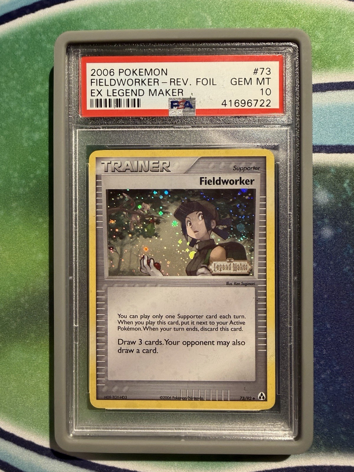 Fieldworker 73/92 MEW ex Legend Maker Reverse Holo Card STAMP PSA 10 POP 20