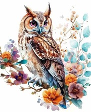 Owls Diamond Art Painting Kits for Adults, Full Drill Diamond Dots Paintings