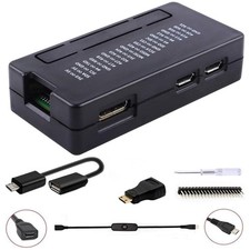 Raspberry Pi Zero 2 W Case 20Pin GPIO HAT 7 in 1 Basic Starter Kit Black