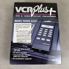 Vintage Gemstar VCR Plus VCR  Cable Instant Programmer Boxed Manual Holder
