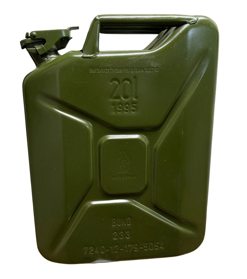 Org. BW Benzinkanister Dieselkanister Wasserkanister 20L, Metall - 2. Wahl! - Bild 2 von 4