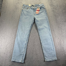 Levi's 502 Jeans Boys 14H Blue Cotton Denim Tapered Light Wash Stretch Workwear