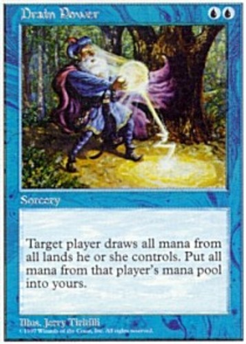 MTG Drain Power, Light Play, English Fifth Edition