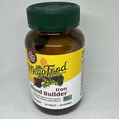 MegaFood Blood Builder 60 Tablets Dairy-Free, Kosher, Non-GMO, NSF Certified,