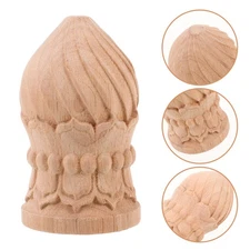 Decorative Wooden Capitals Bed Post Finial Decorations Craft Finials