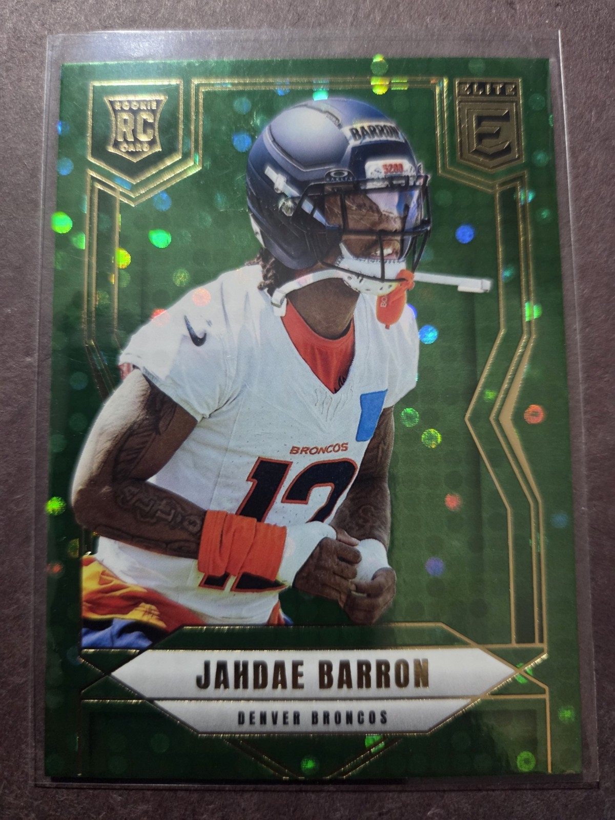 2025 Panini Donruss Elite - Rookies Jahdae Barron #168 Green Disco (RC)