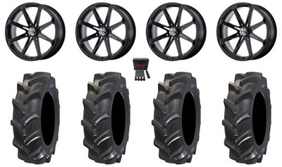MSA Black Diesel 20'' Wheels 33'' BKT AT 171 Tires Polaris RZR Turbo S / RS1