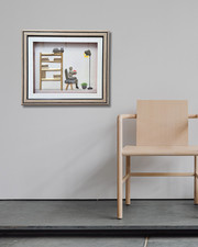 Quiet Moments  Handmade Pebble Art Frame  Stone Wall Art Gift