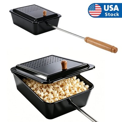 Campfire Popcorn Popper, Old Fashioned Popcorn Maker W/ Nonstick Finish -Camping