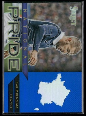 2015-16 Panini Select #18 Karim Benzema National Pride Blue Prizm #/299