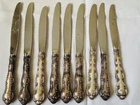 LOT~GORHAM~STRASBOURG~LOT OF 10 DINNER KNIVES~NO MONOS~NEEDS POLISHING~FREE SHIP