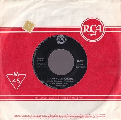Elvis Presley   Good Luck Charm / Anything That's Part Of You 7'' 45 RCA