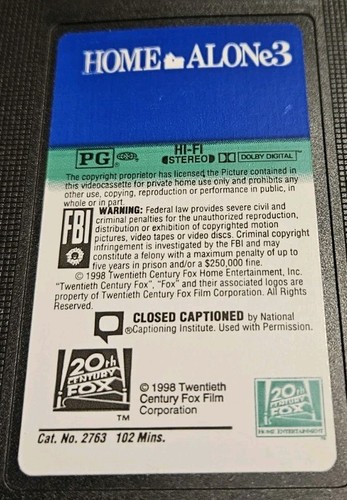 Home Alone 3 VHS 1997 Tested Plays - Picture 7 of 12