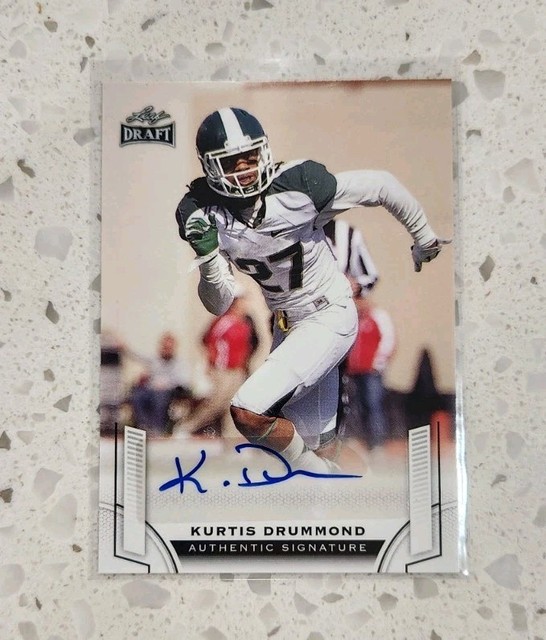 2015 Leaf Draft Auto Kurtis Drummond #BA-KD1 Rookie Auto RC Michigan State