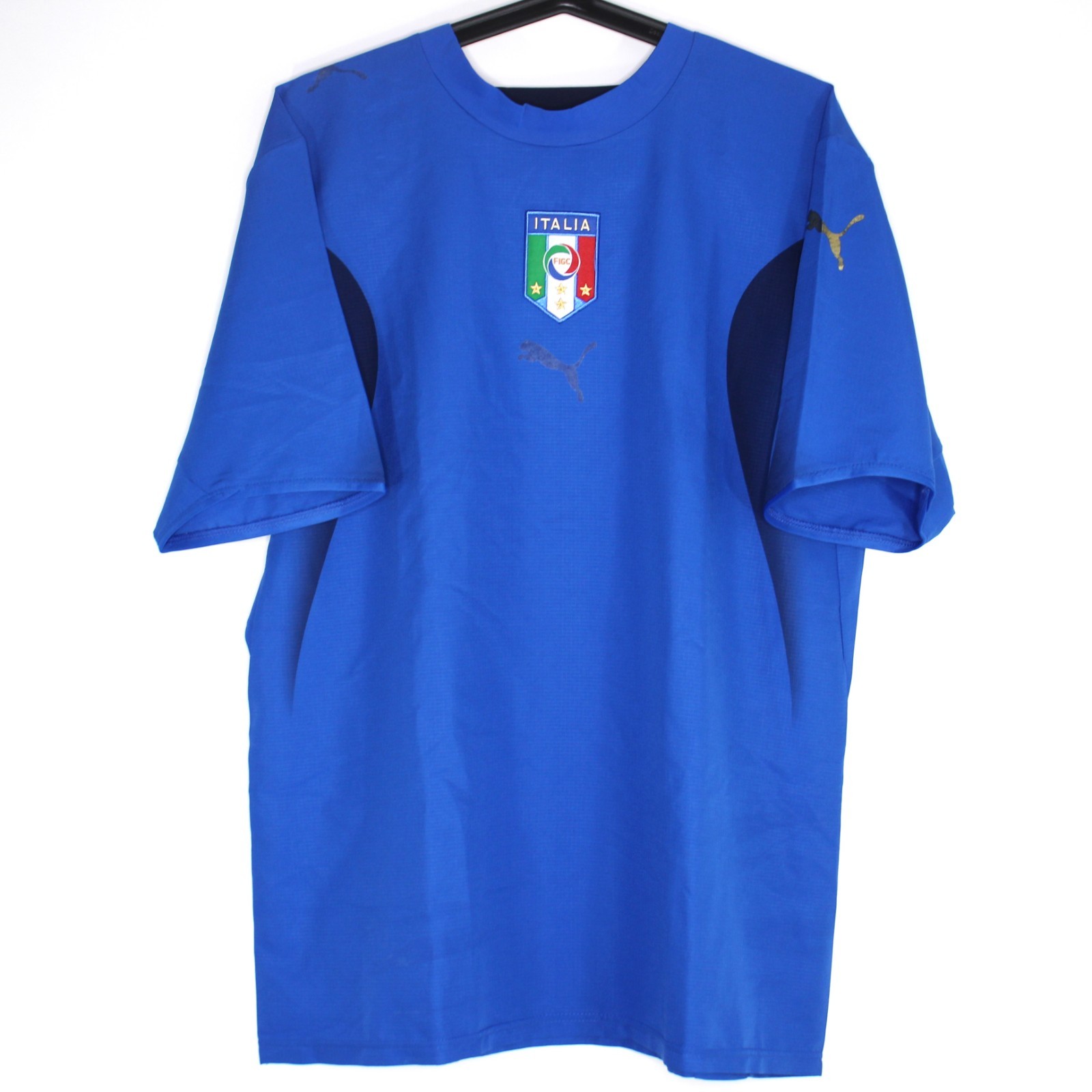 Vintage PUMA Mens Medium Y2K 2006 2007 Italy Home Football Soccer Jersey A1787