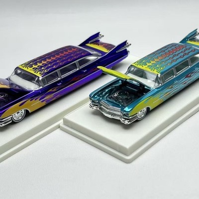 1/64 Mechanic 1959 Cadillac Series 62 limousine Flame Diecast Model