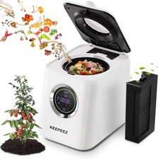 Smart Electric Composter for Kitchen, 3L Compact Mill Food Recycler with 4 Shark
