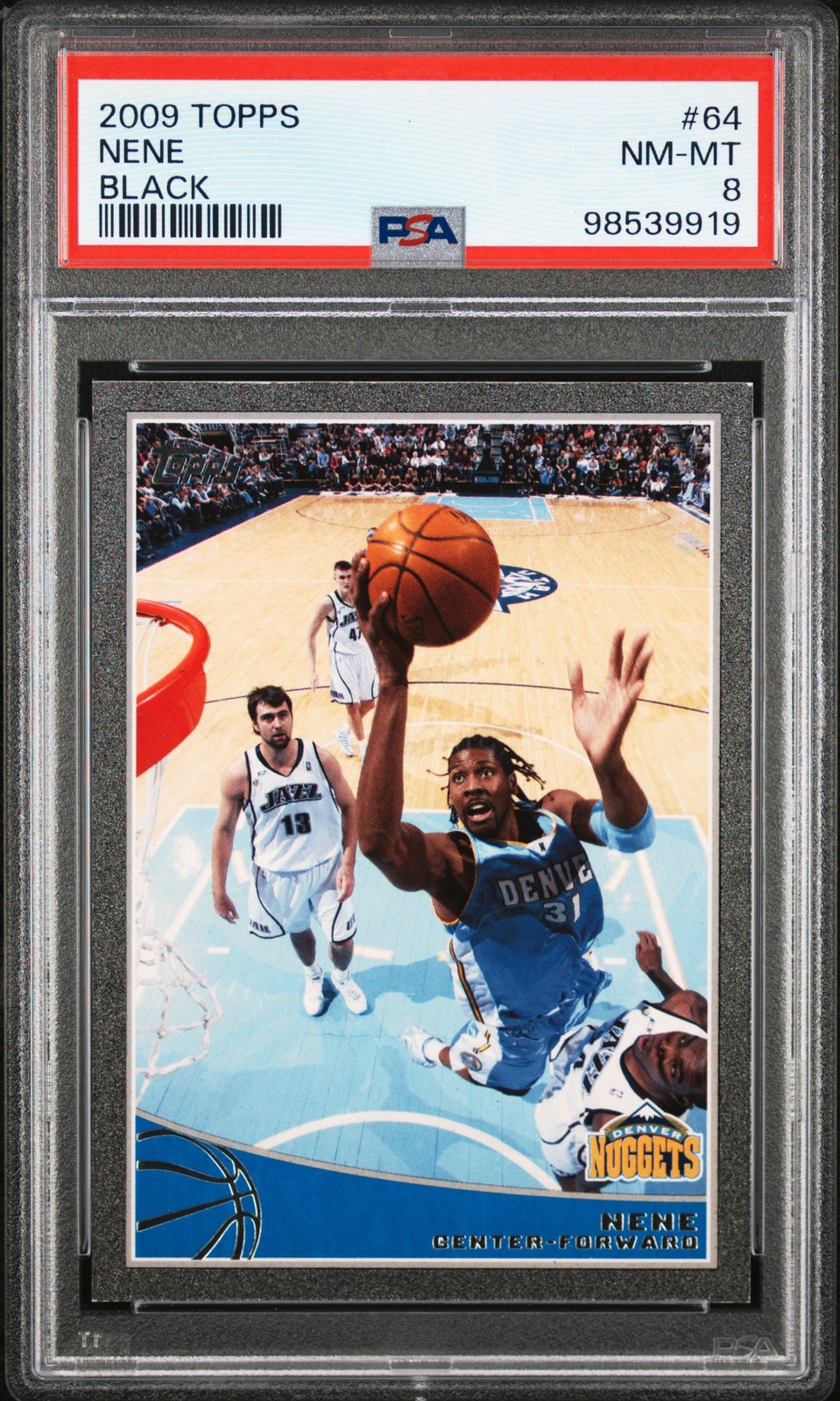 2009 TOPPS BLACK #64 NENE 4/50 PSA 8