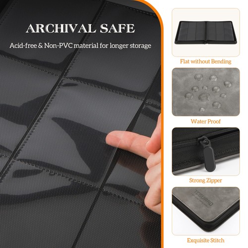 Trading Card Binder 540 Cards Soft PU Waterproof Zipper Album - TCG Card Holder - Picture 2 of 5