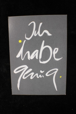 Postkarte Ansichtskarte Werbungskarte  ich habe genug