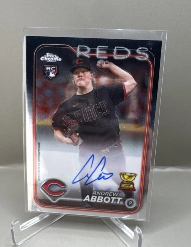 2024 Topps Chrome - Rookie Autographs Andrew Abbott #RA-AA (AU, RC)