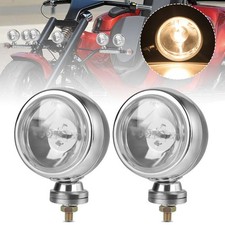 Pair 70w Motorcycle Auxiliary Spot Lights Headlight Driving Fog Lamp Atv Utv Suv