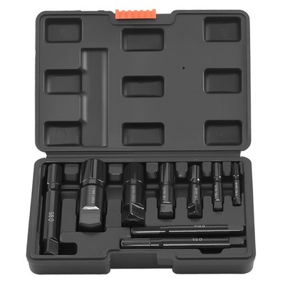 9 PC Pipe Extractor Set Heavy Duty Steel 1/8'' - 1'' Threaded Plumbing Fittings
