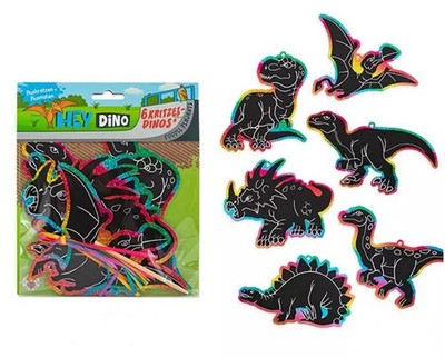 4032722957009 Zdrapywanka kolorowanka dino 6 szt. Trendhaus