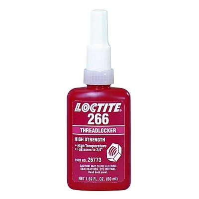 266™ Threadlocker, High Strength/High Temperature, 50 mL, Up to 3/4 in Thread,