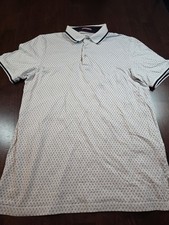 Ted Baker Men's Size 4 Polo Shirt Button Light Blue Dash Marks Excellent