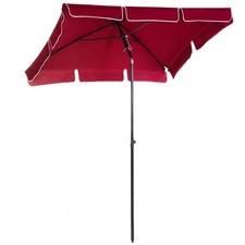Rectangular Tilting Garden Parasol with Aluminium Pole, Large Sun Shade Canopy