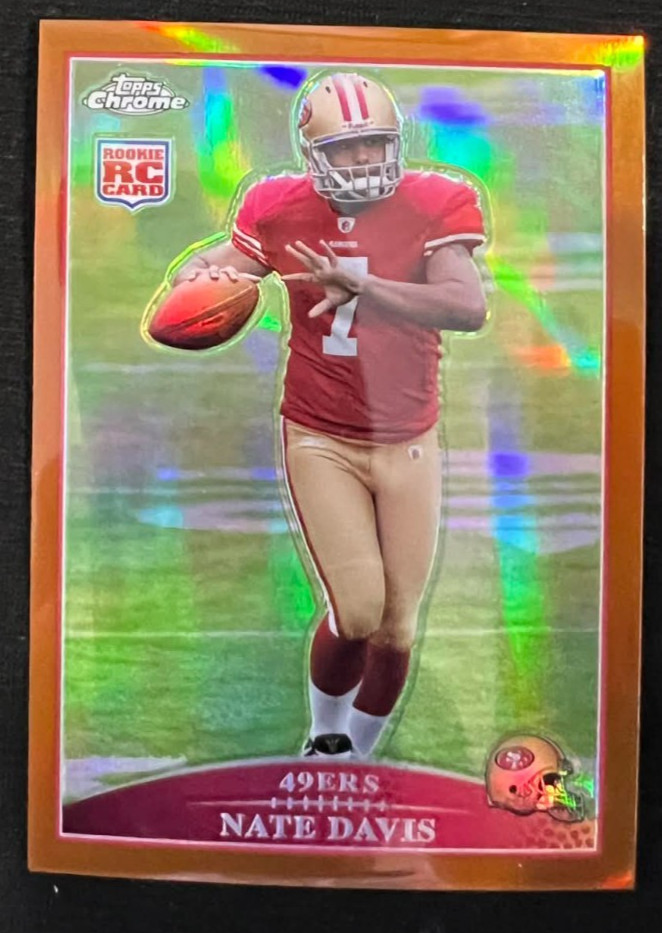 NATE DAVIS 2009 Topps Chrome Copper Refractor RC #TC193 NFL 49ers #151/649