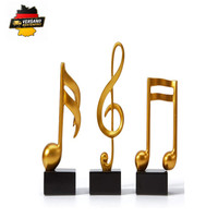 Musiknote Deko Klavier Skulptur Polyresin Gold 19Cm Tischdeko Wohnzimmer