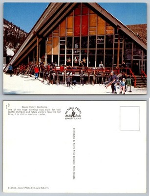 Squaw Valley CA 1960 Winter Olympics Warming Hut Hof Brau Mike Roberts Postcard