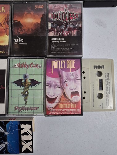 80s Heavy Hair Metal Hard Rock 16 Cassette Tape Lot Crue Ratt Dio Loudness WASP - Picture 7 of 17
